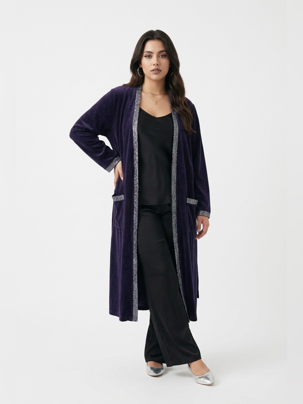 Simons Nu velvet robe - Picture 2 of 14
